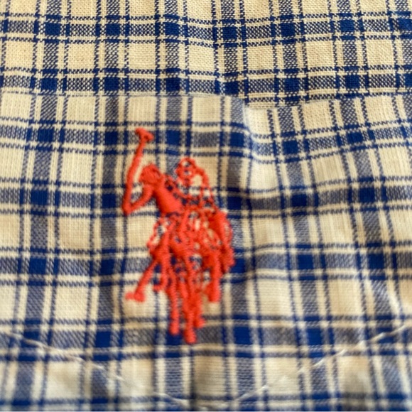 U.S. Polo Assn. XL Men’s size XL Royal blue and white check stretch - Picture 5 of 11